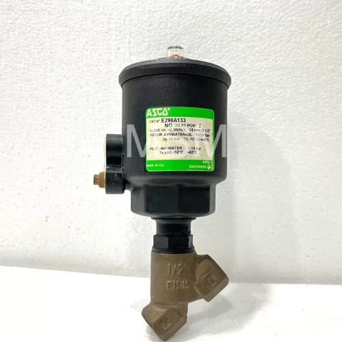 Asco E290A133 2-Way NC Pneumatic Angle Seat Valve
