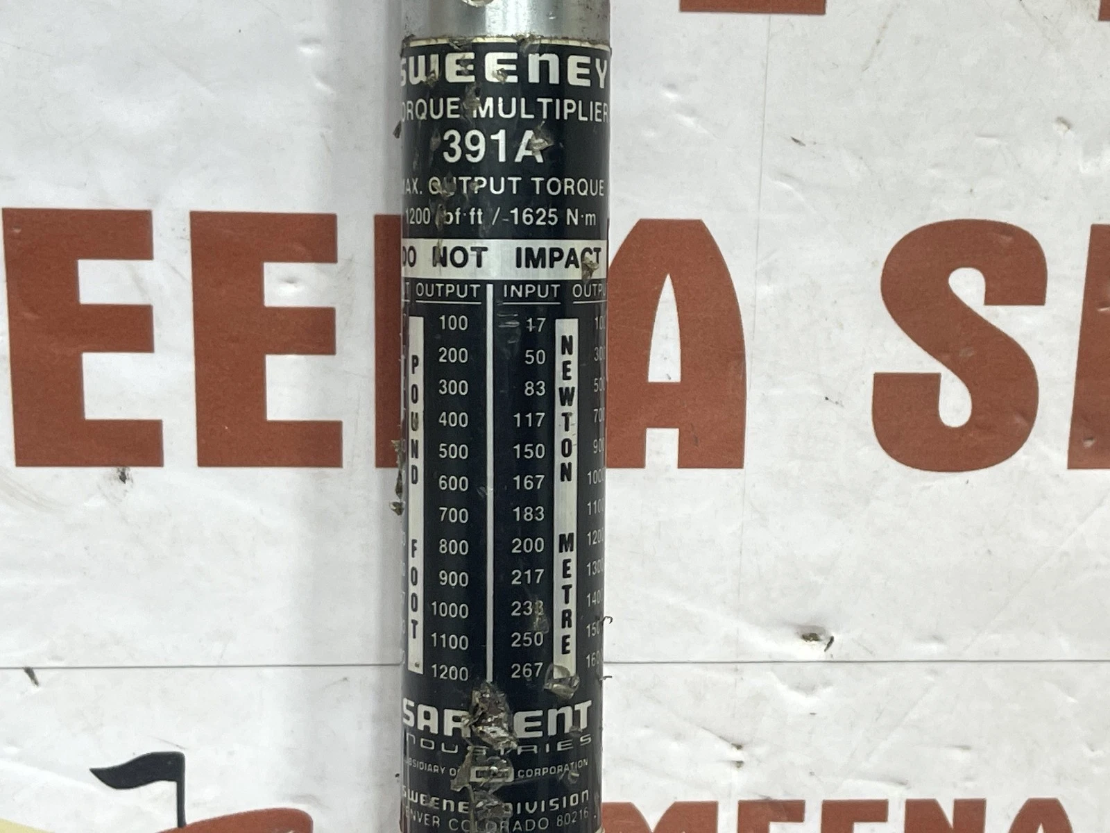 SWEENEY HYDRATIGHT MODEL 391A TORTUE MULTIPLIER CAPACITY 1200 LBF-FT - Image 12