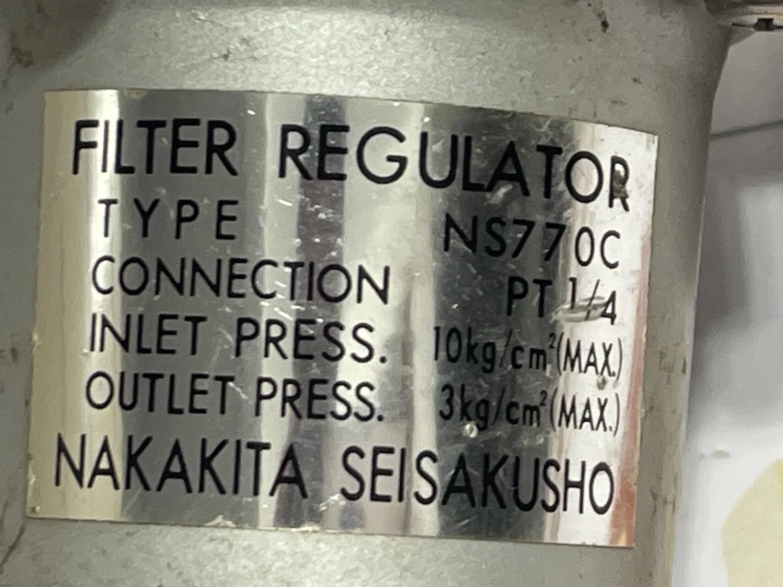 Nakakita seisakusho NS770C Filter Regulator PT 1/4 - Image 3