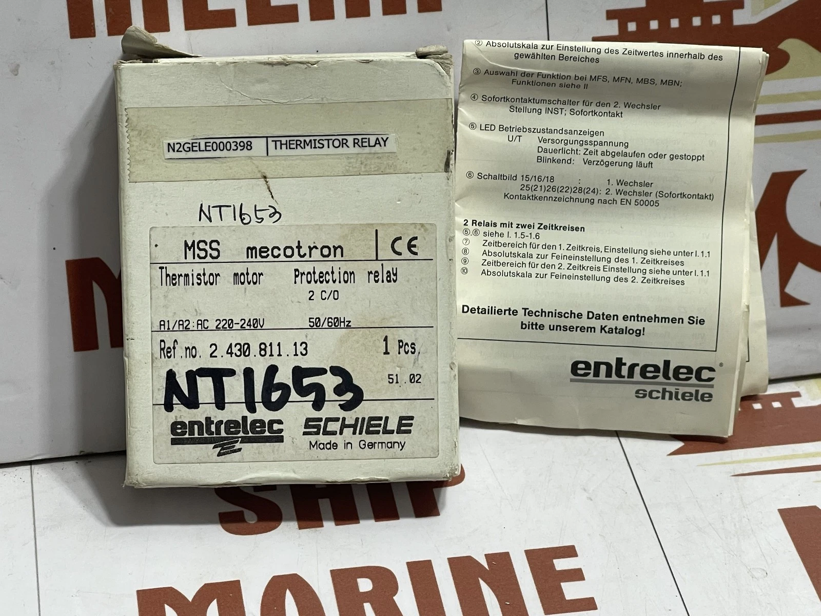 Entrelec Schiele MSS Mecotron 2.430.811.13 Thermistor Motor Protection Relay - Image 4