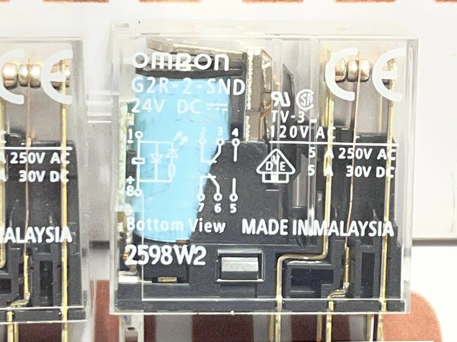 Omron G2R-2-SND DC24(N) G2RS Relay (LOT OF 6 PIECE) - Image 9
