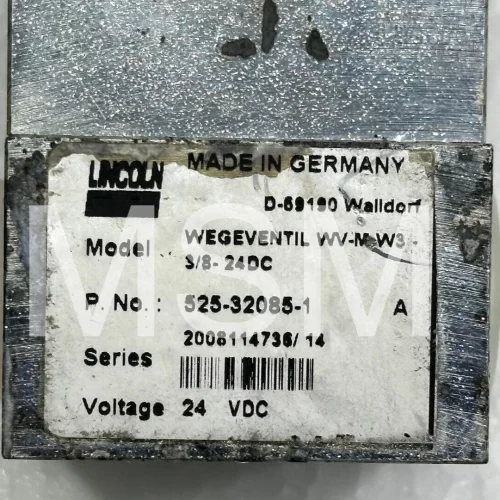  Lincoln Solenoid Valve 525-32085-1 –3/8- 24 VDC