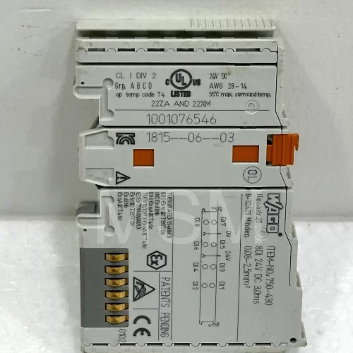 Wago 750-430 8DI- Channel Digital Output 24 VDC 1815–06–03